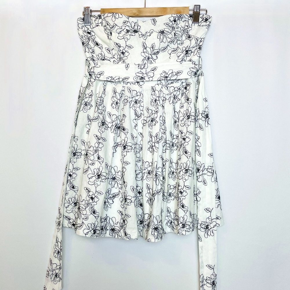 Have & Have Dress Strapless Linen Embroidered